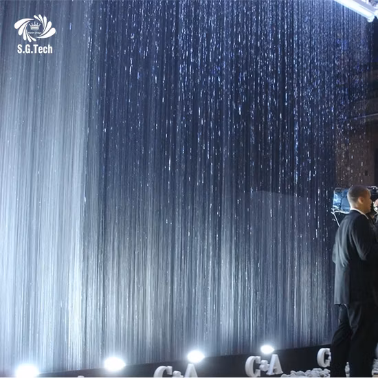 Rideau de pluie d'eau de conception libre pour la décoration de la maison rideau d'eau de pluie de mur d'eau