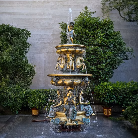 Fontaine de sculpture en bronze de décoration de parc à vendre