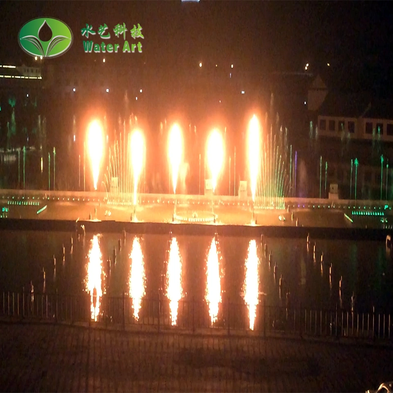 Outdoor Water Fire Flaming Fountain