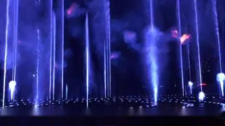 Musique décorative fontaines de danse feu fontaine d'eau buse avec lumières