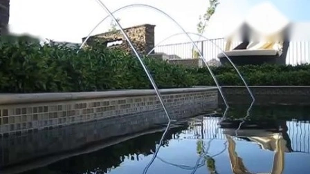 Fontaine à jet laminaire extérieure en acier inoxydable 304 de 2 mètres de haut