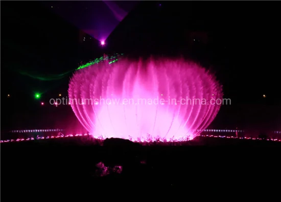 Fontaine de cinéma à écran d'eau programmable dansant avec lumière laser et LED