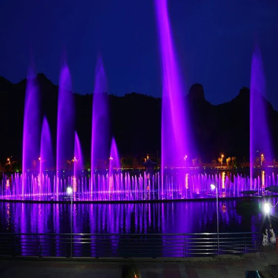 Fabricant de fontaine de musique fontaines d'eau carrées extérieures décoration de la maison attirer l'interaction de la foule fontaine de loisirs et de divertissement