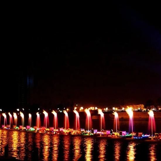 Caractéristiques de l'eau de luxe Spectacle aquatique Fontaine d'étang musical Fontaine d'eau d'incendie