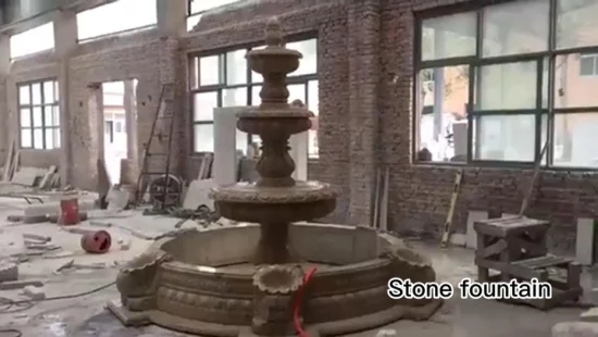 Fontaine d'eau de jardin en pierre sculptée en pierre naturelle