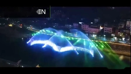 Fontaine d'eau de danse de musique de bec d'oscillation de Digital d'effets 2D